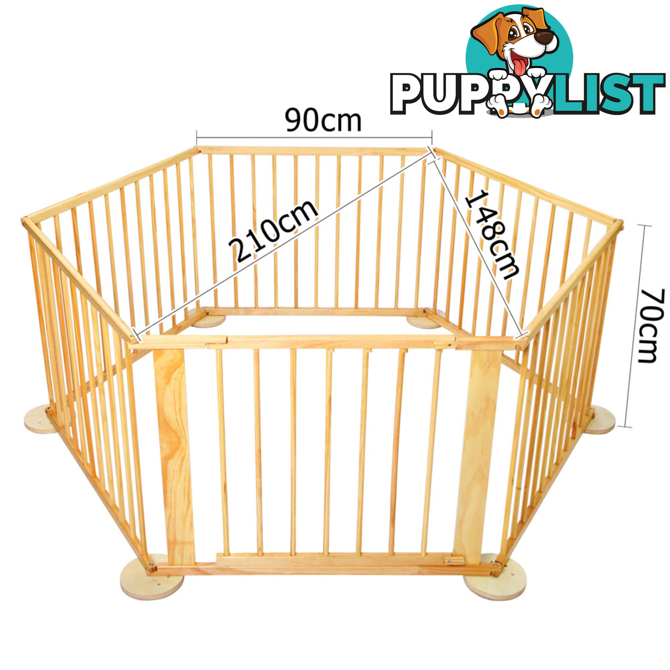 Baby Natural Wooden Playpen