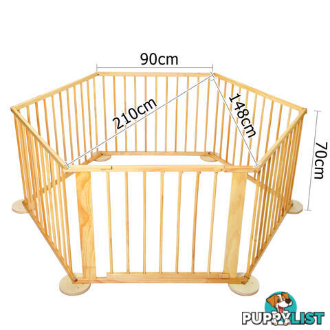 Baby Natural Wooden Playpen