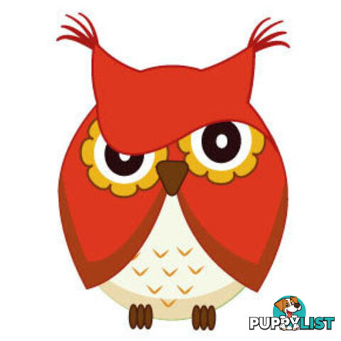 Cute red owl Wall Sticker - Totally Movable