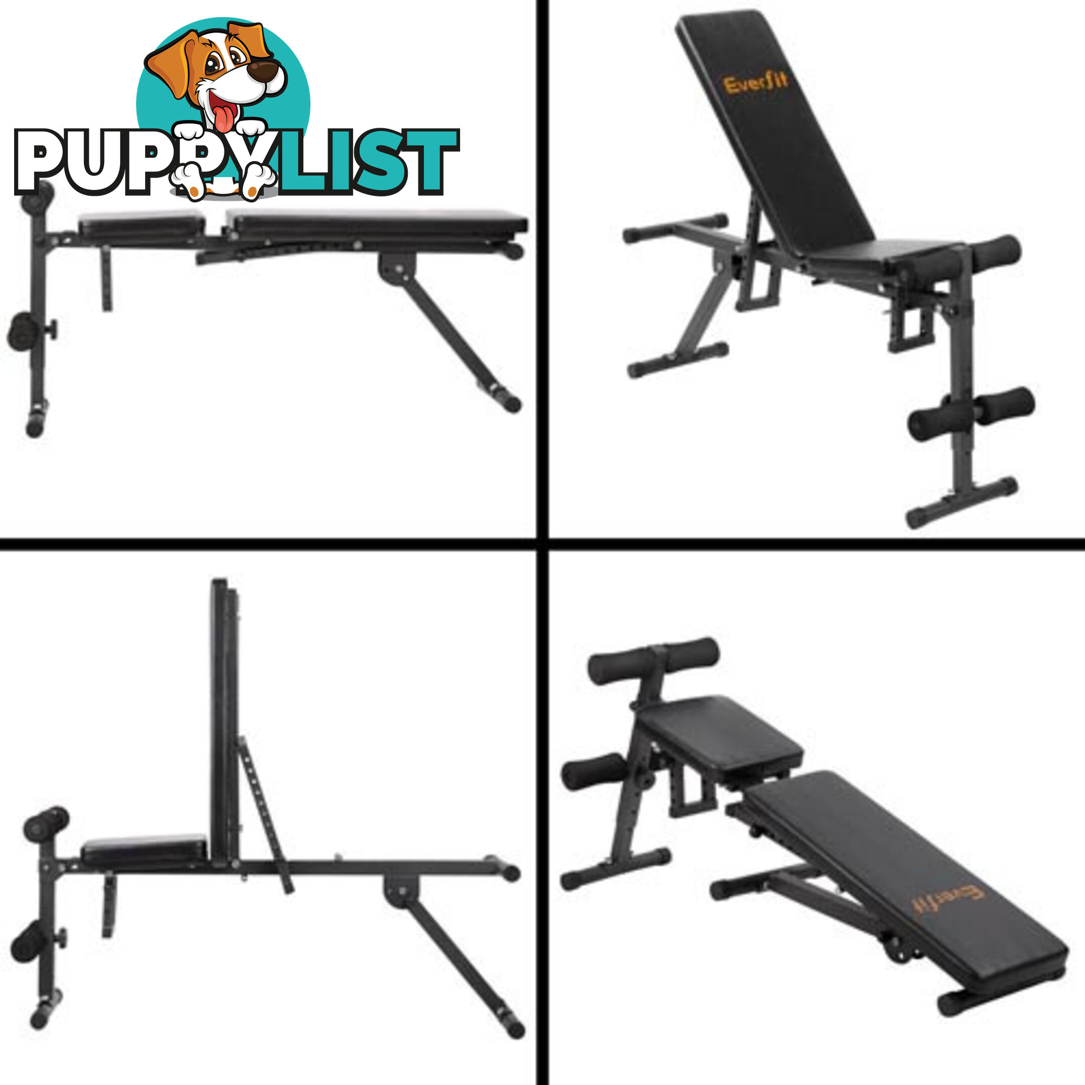 FID Flat Adjustable Bench 150Kg