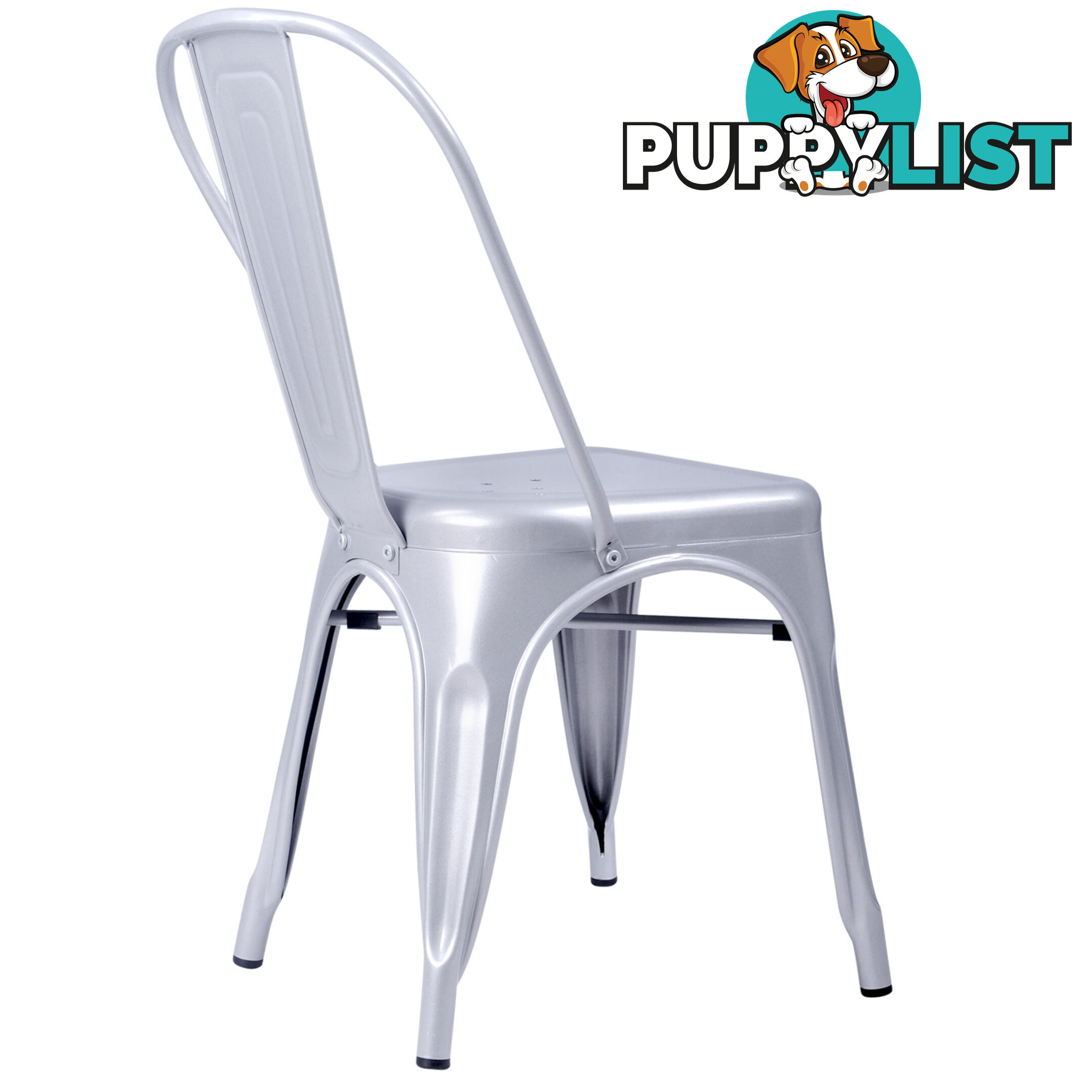 Set of 4 Replica Tolix Dining Metal Chair Gloss White