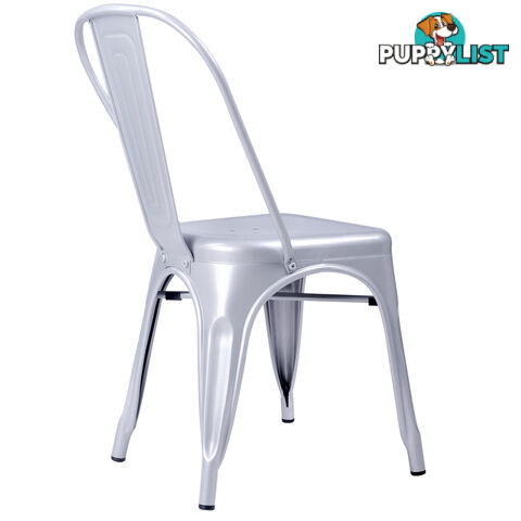 Set of 4 Replica Tolix Dining Metal Chair Gloss White