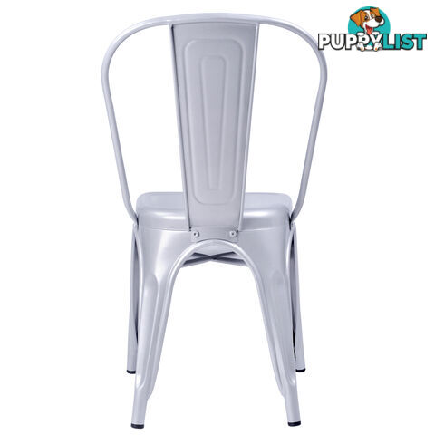 Set of 4 Replica Tolix Dining Metal Chair Gloss White