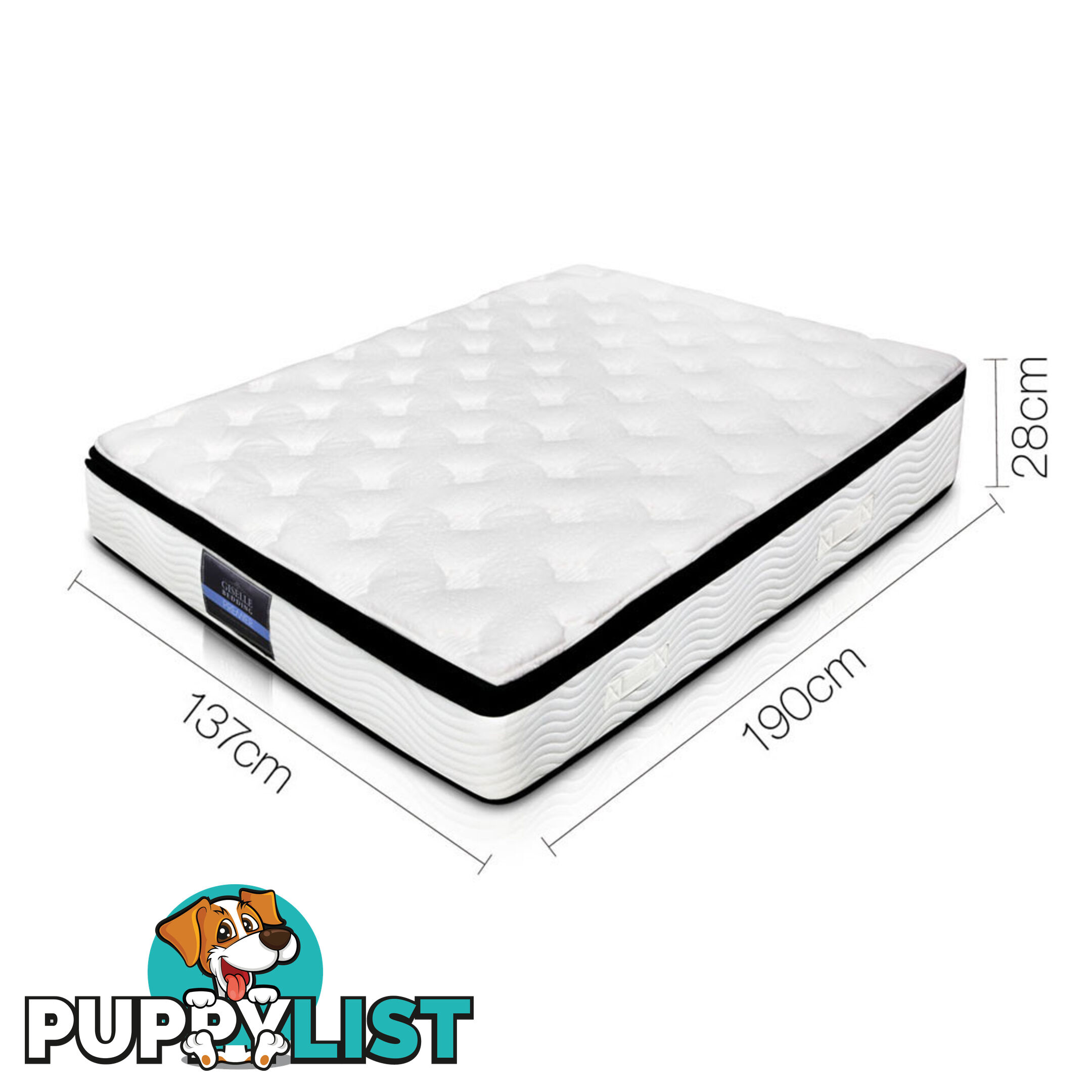 Latex Pillow Top Pocket Spring Mattress Double