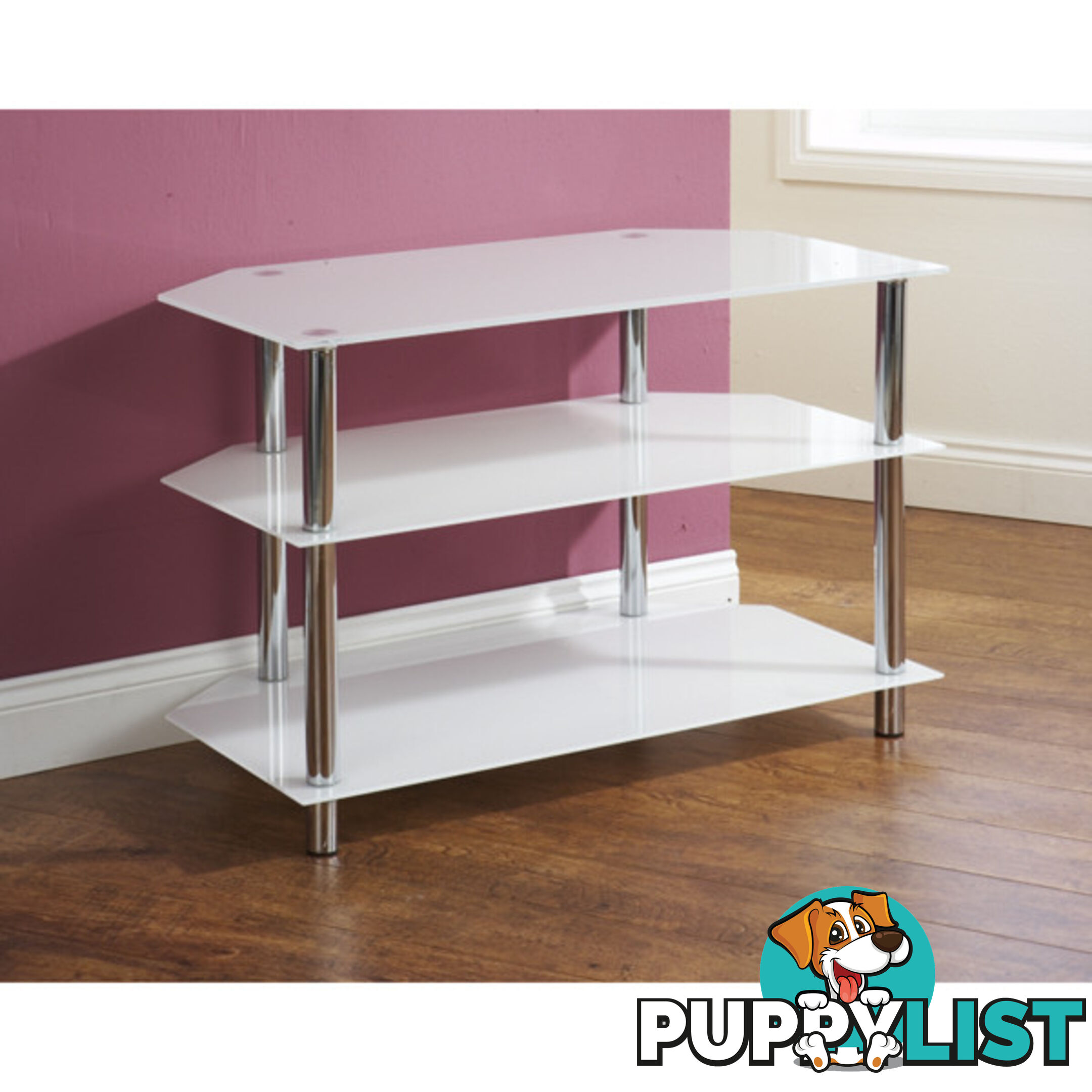 Amore Corner TV Unit 3 Shelf White