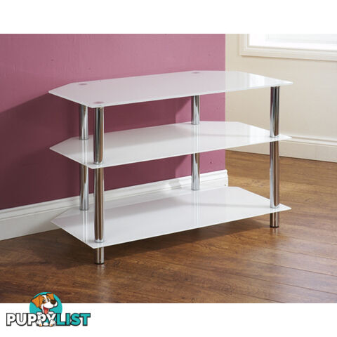 Amore Corner TV Unit 3 Shelf White