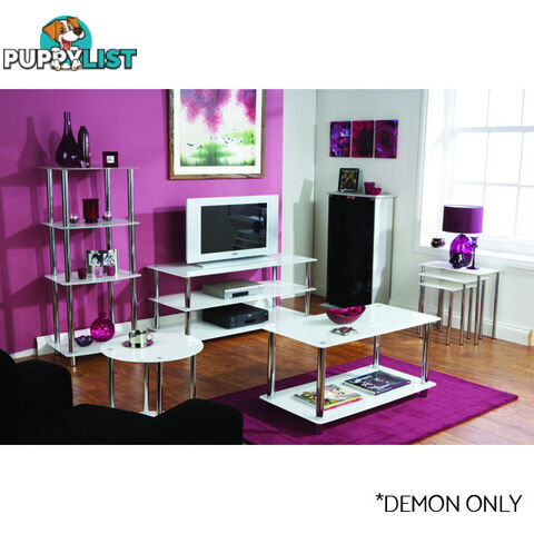 Amore Corner TV Unit 3 Shelf White