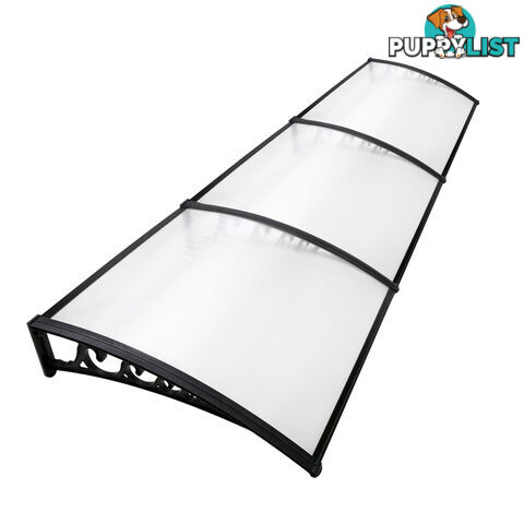 DIY Window Door Awning Cover Transparent 100 x 300cm