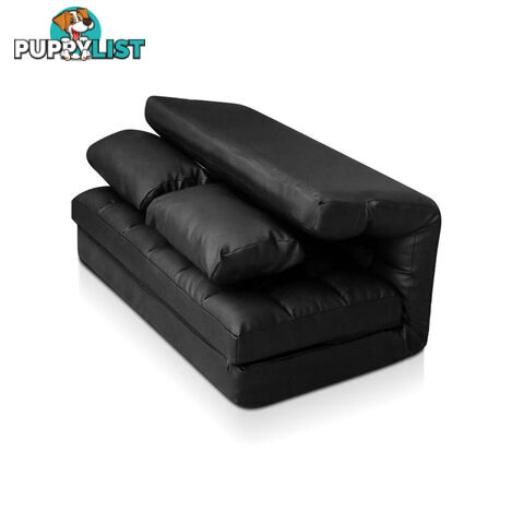 Double Size Adjustable Lounge Sofa - 10 positions PU Leather