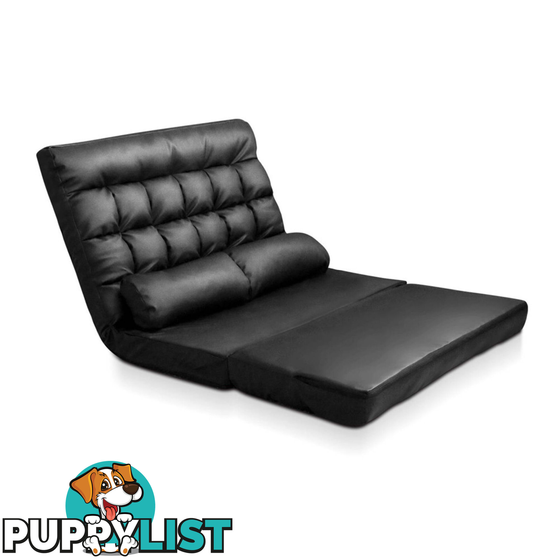 Double Size Adjustable Lounge Sofa - 10 positions PU Leather