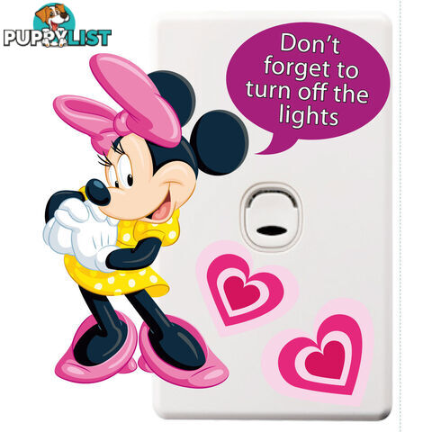 Minnie Mouse Light Switch Wall Sticker - Totally Movable