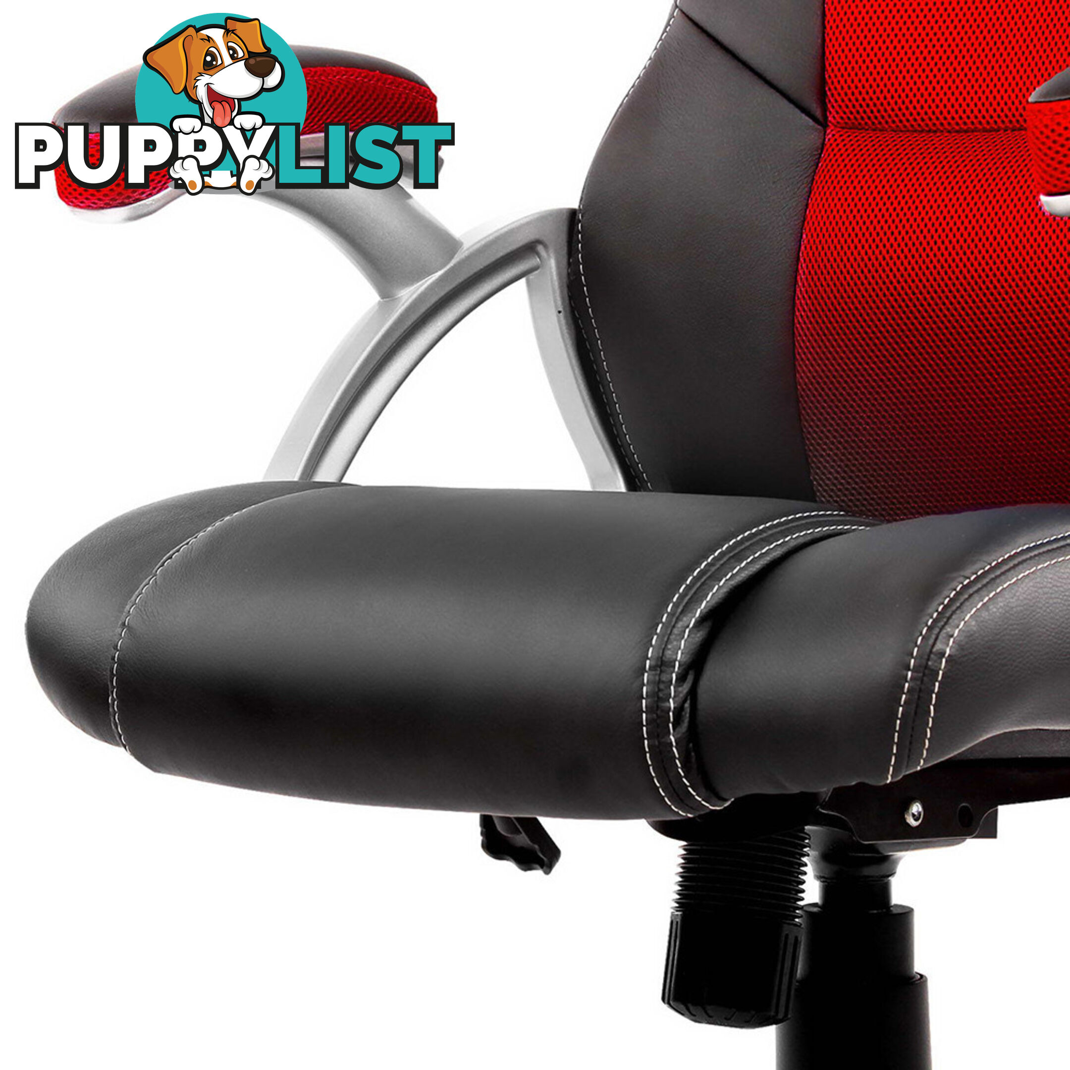 PU Leather & Wood Deluxe Office Chair