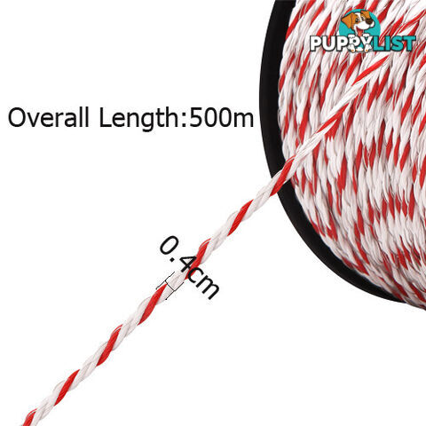 500m Roll Electric Fence Energiser Poly Rope