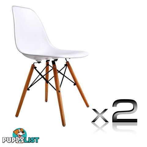 Set of 2 Eames Replica Contour Dining Chair