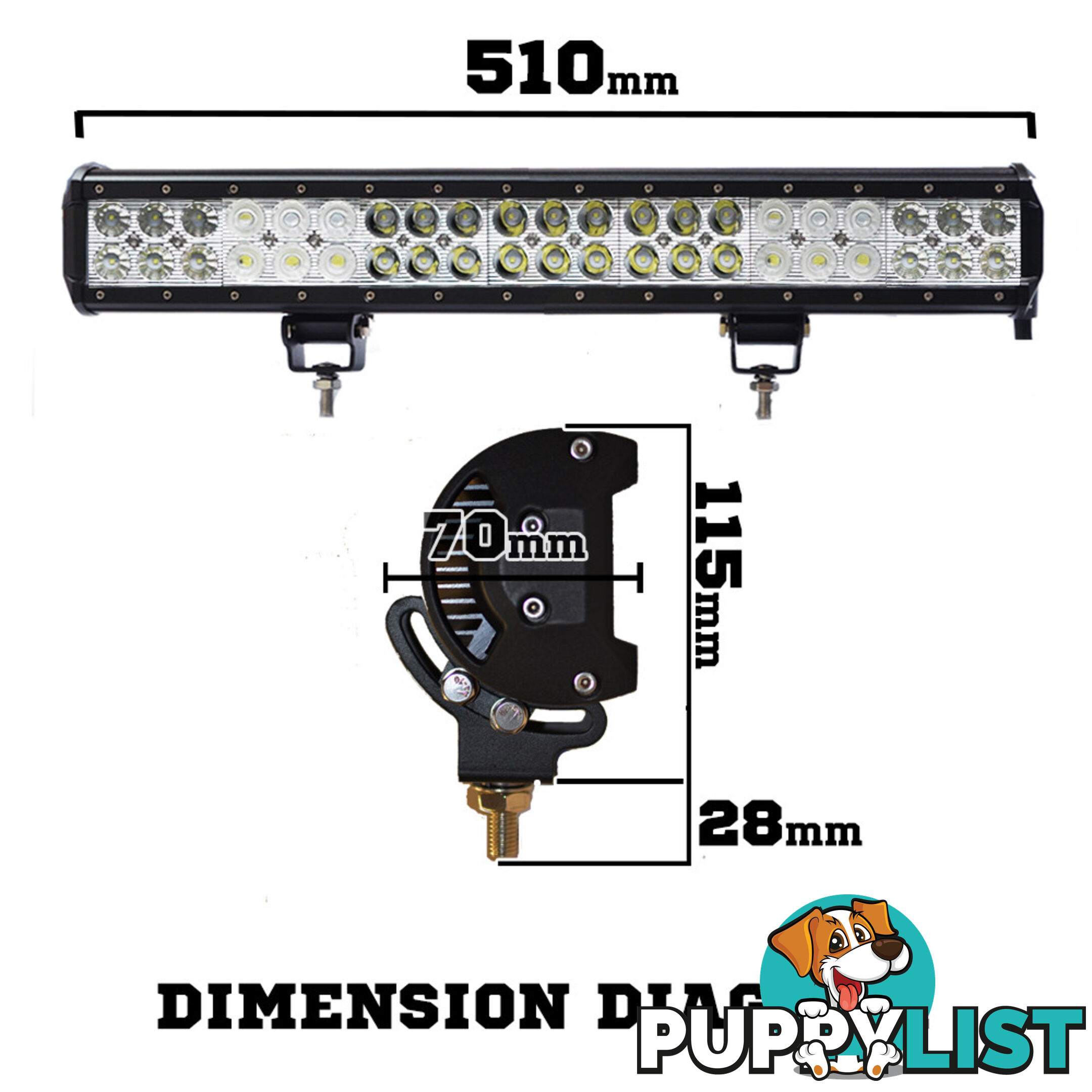 Philips 20inch 210W LED Light Bar SPOT FLOOD Combo OFFROAD Work Lamp Lumileds