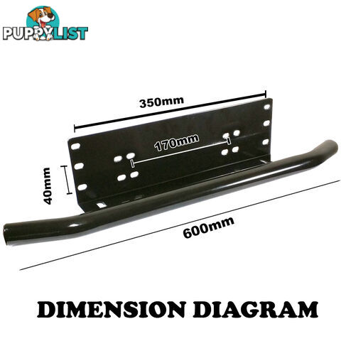 Number Plate Bullbar Frame Mounting Bracket Mount Light Bar Antenne UHF Holder