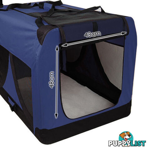 Extra Large Portable Soft Pet Dog Crate Cage Kennel Blue