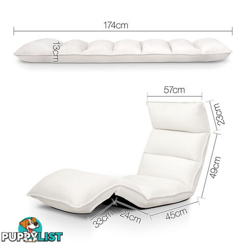 Lounge Sofa Chair - 375 Adjustable Angles  Ivory