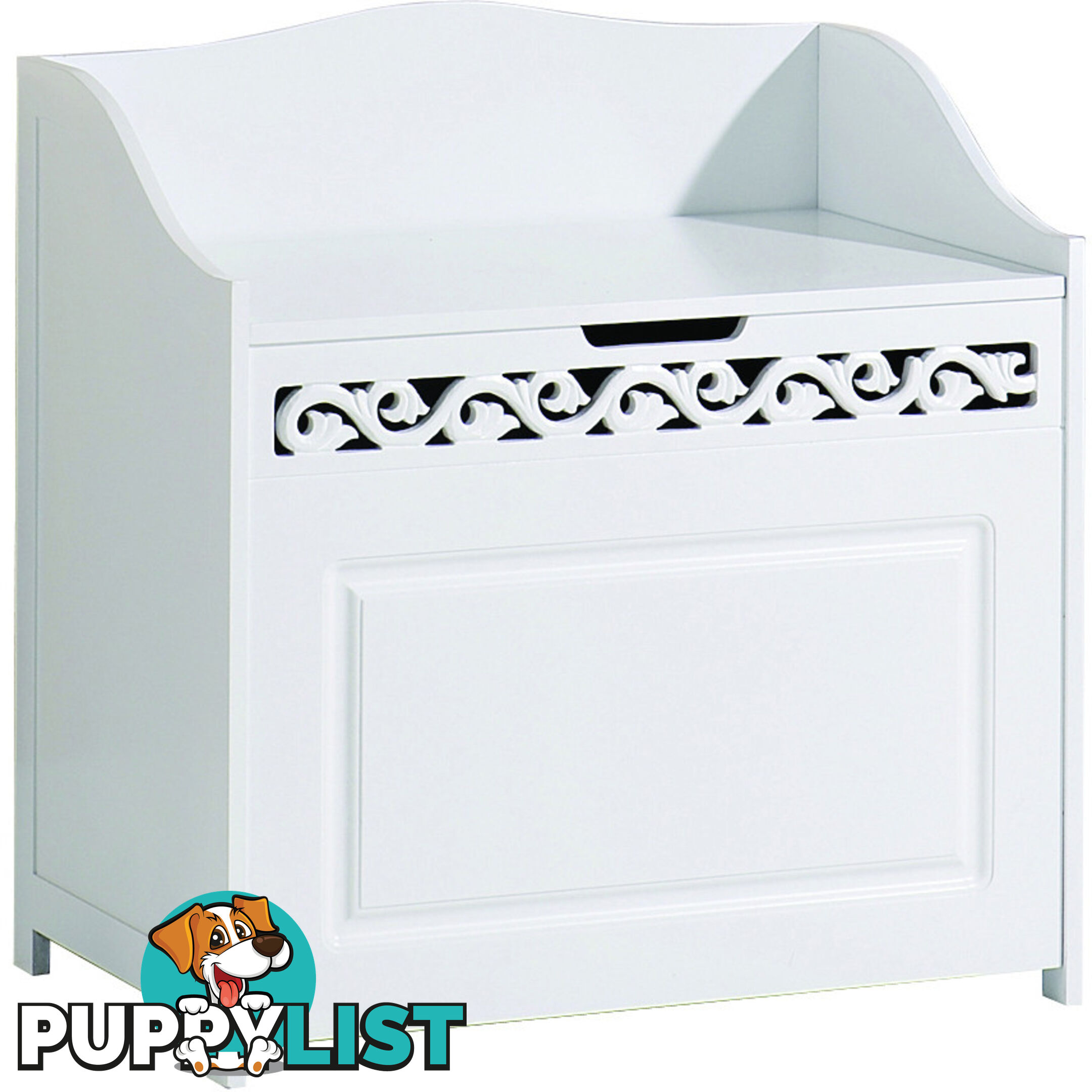 Lure Floor Hamper in WHITE