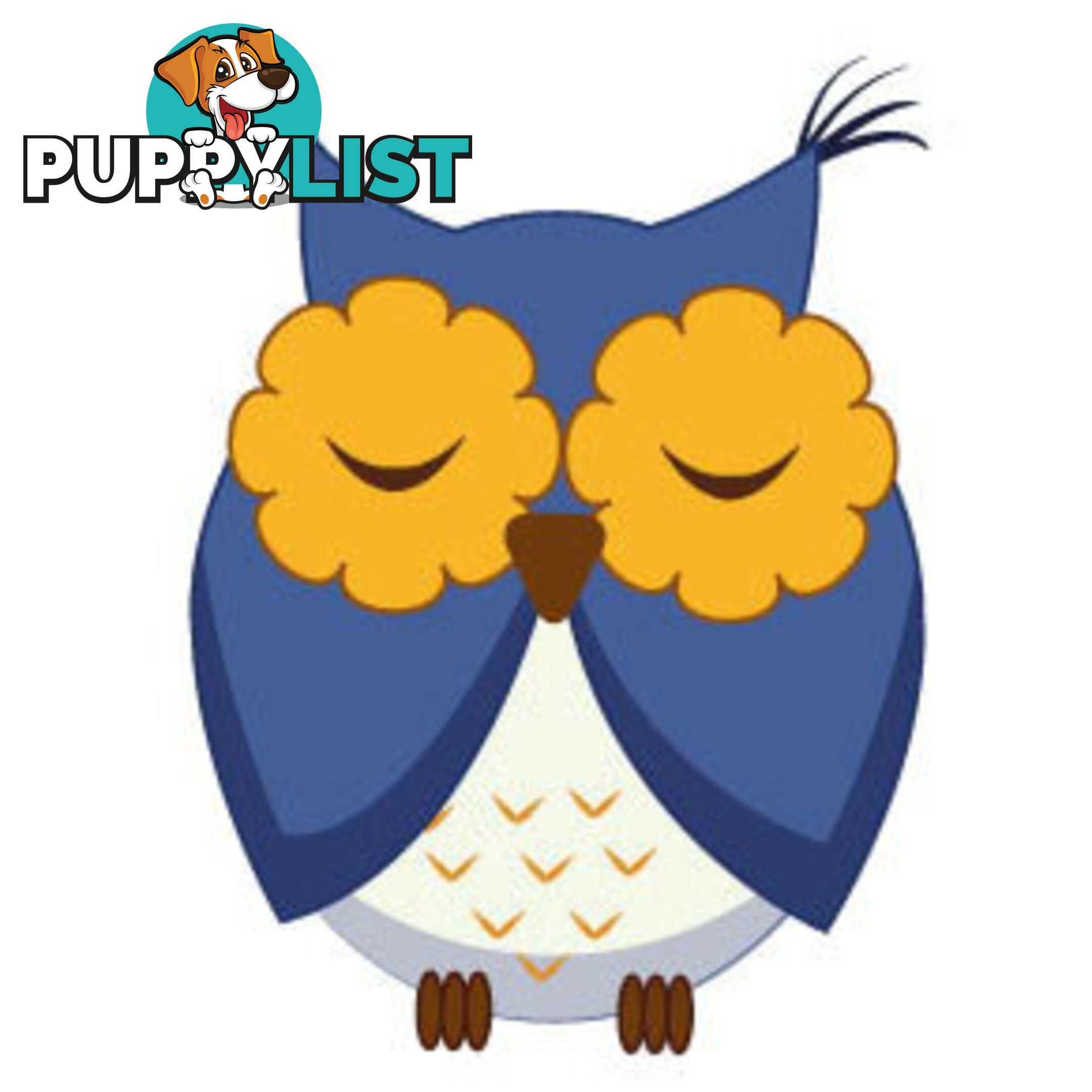 Cute blue owl Wall Sticker - Totally Movable