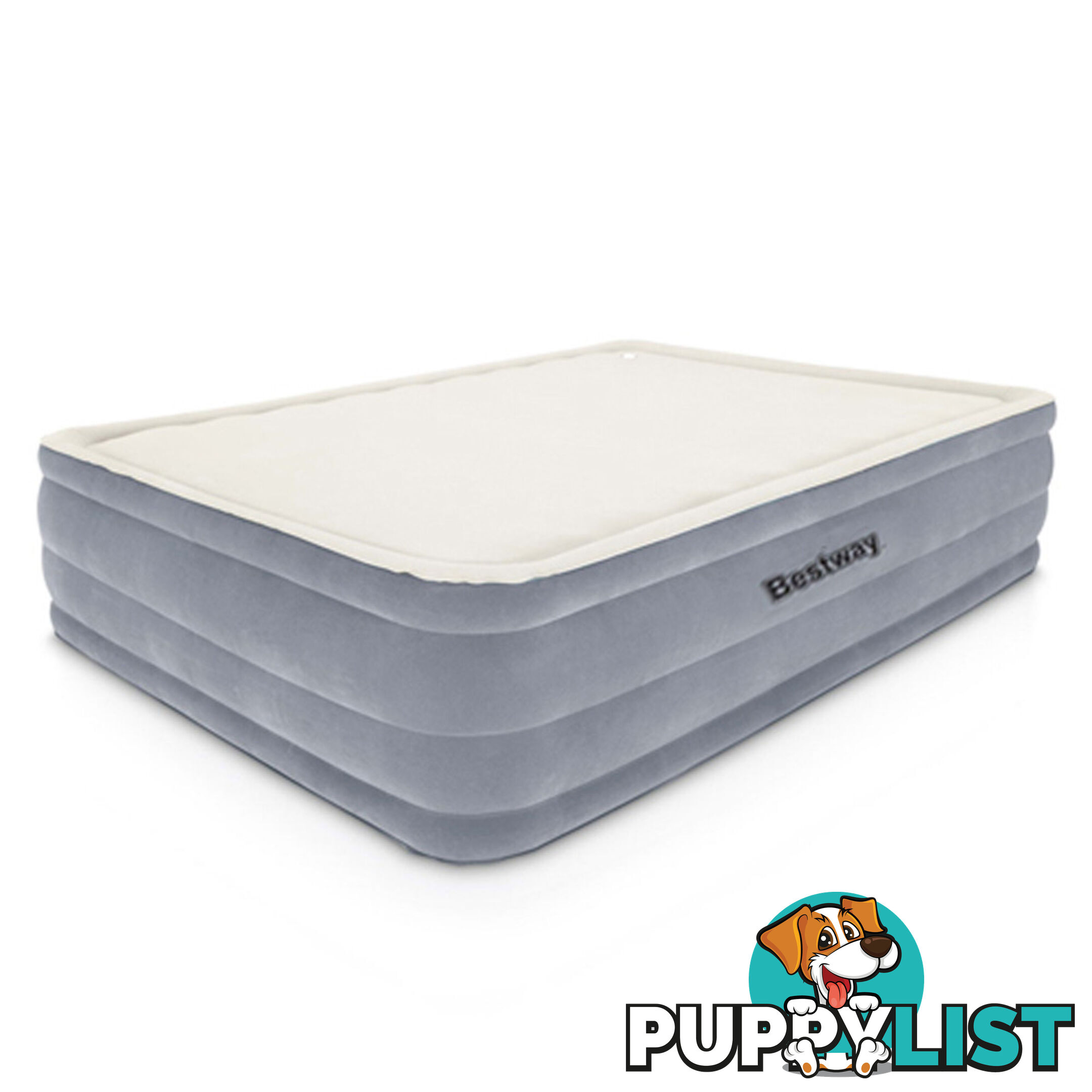 Bestway Queen Inflatable Air Mattress Bed w/ Built-in Electric Pump Grey