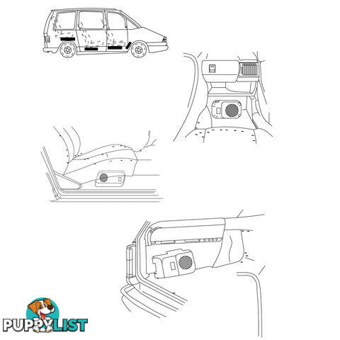 Car Sub Woofer Amplifier Speakers w/ Inbuilt Amp Cables