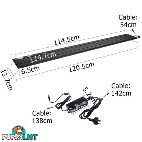 Fish Aquarium Tank LED Light Tube Blue White 120cm