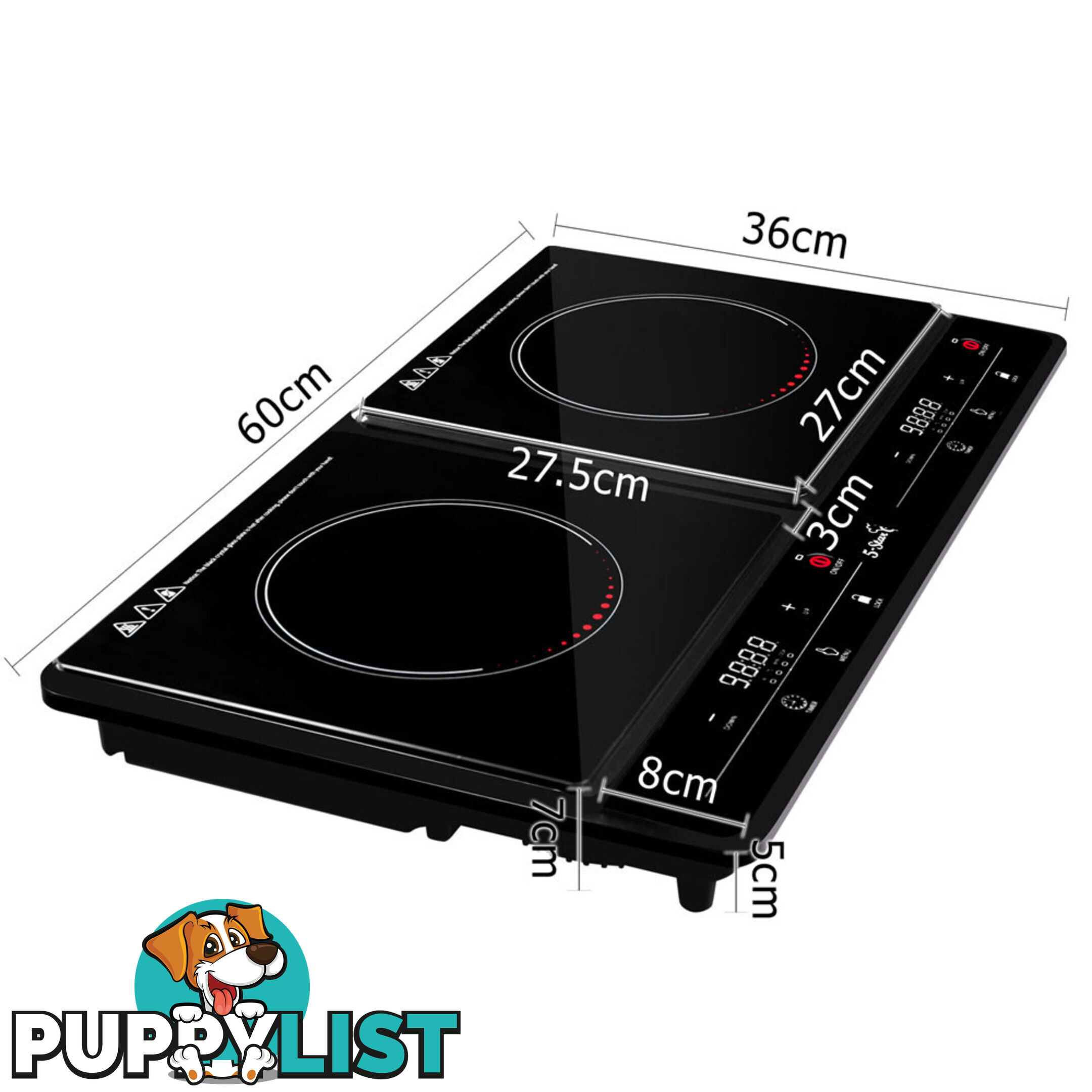 5 Star Chef Induction Cooktop Portable Duo