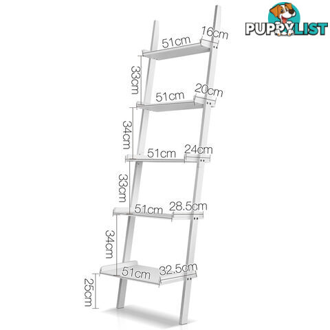 5 Tier Wall Ladder Shelf