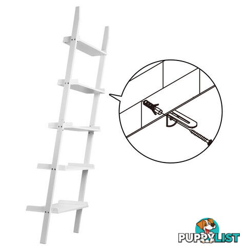 5 Tier Wall Ladder Shelf