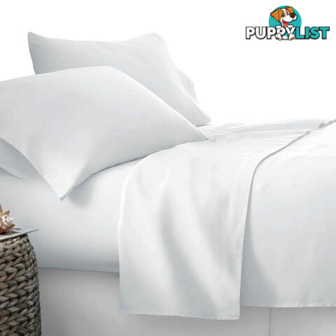 3 Piece Microfibre Sheet Set Single  White