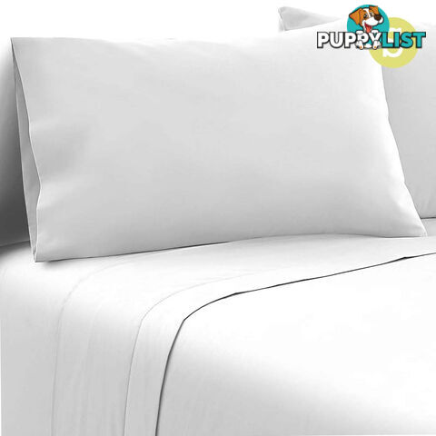 3 Piece Microfibre Sheet Set Single  White