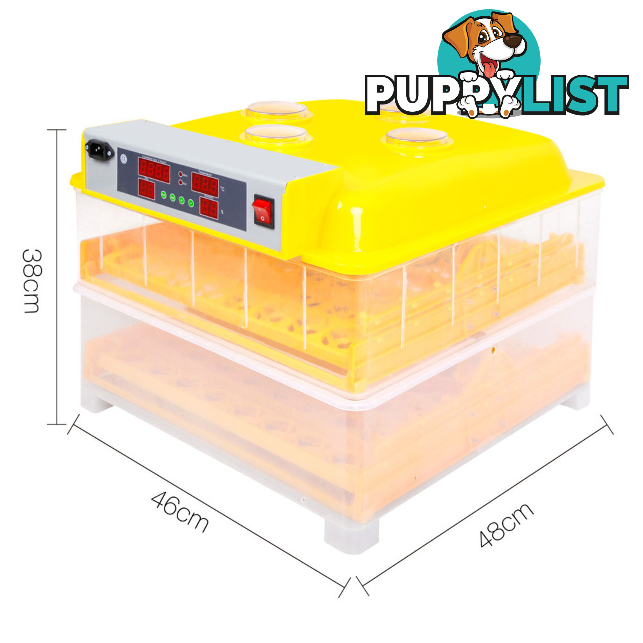 Automatic 96 Egg Incubator Yellow