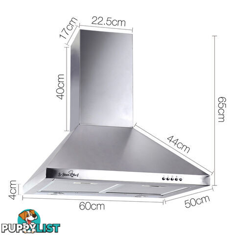 600mm Wide Stainless Steel Rangehood