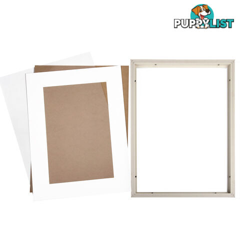 3 pcs Photo Frames Set Wall White