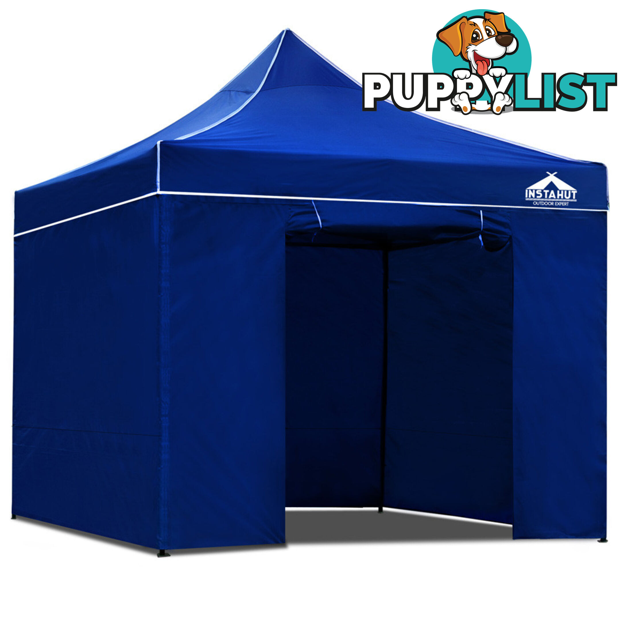 3x3 Pop Up Gazebo Hut with Sandbags Blue