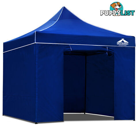 3x3 Pop Up Gazebo Hut with Sandbags Blue