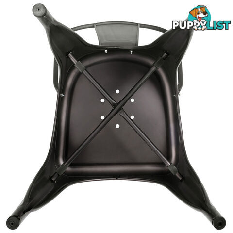 Set of 4 Replica Tolix Dining Metal Chair Gloss Black