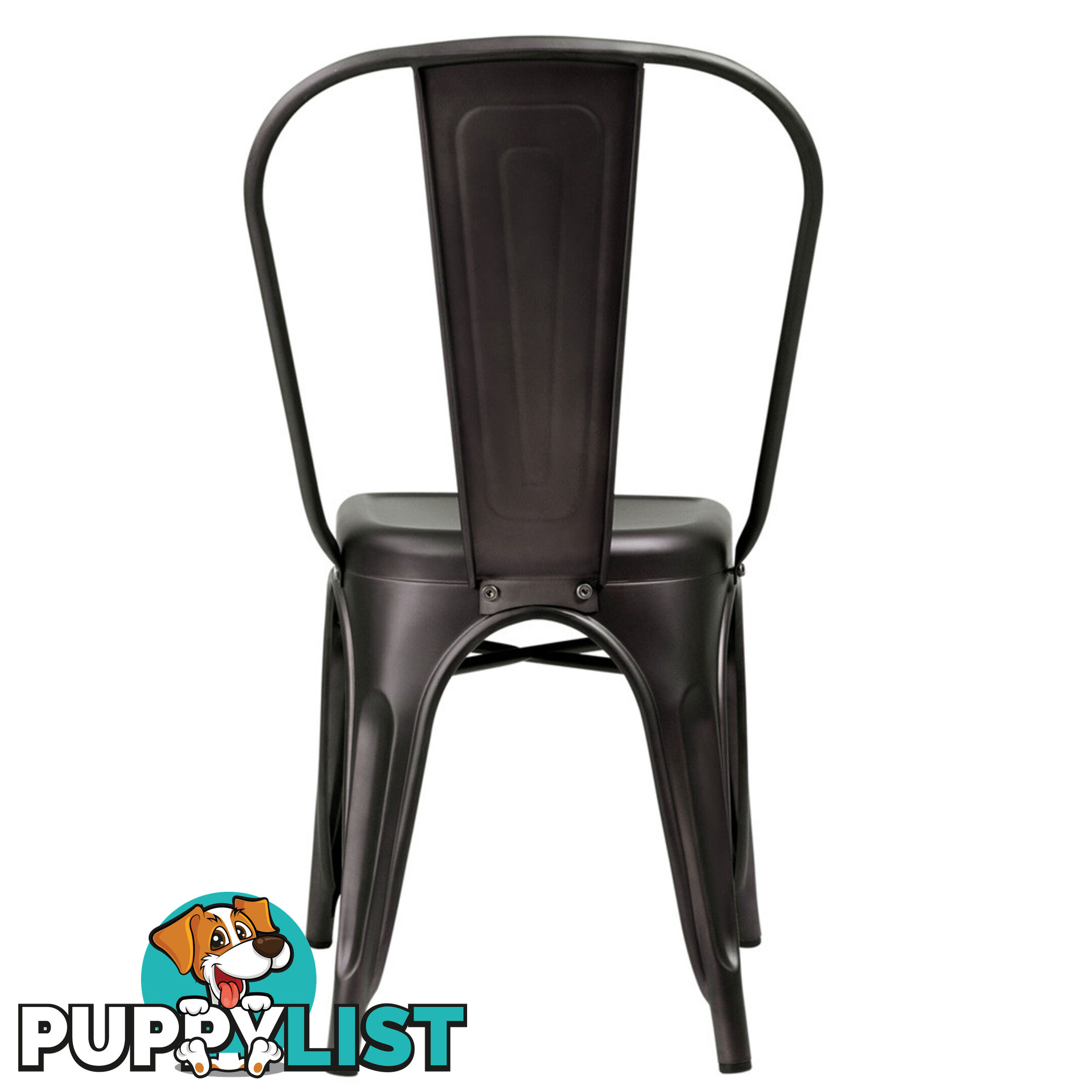 Set of 4 Replica Tolix Dining Metal Chair Gloss Black