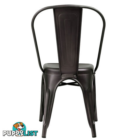 Set of 4 Replica Tolix Dining Metal Chair Gloss Black