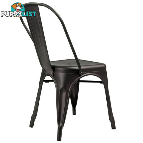 Set of 4 Replica Tolix Dining Metal Chair Gloss Black