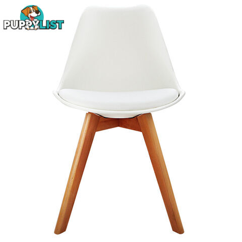 Set of 4 Dining Chair White