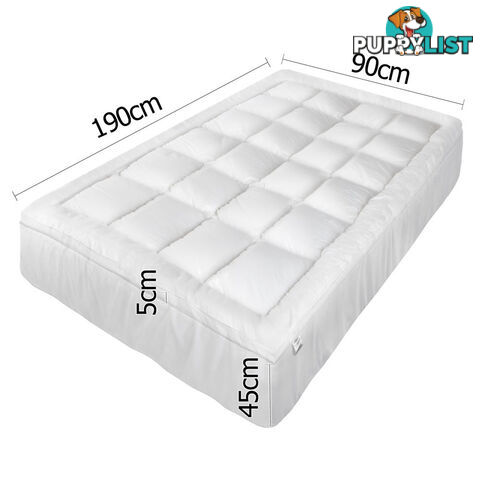 Pillowtop Mattress Topper Memory Resistant Protector Pad Cover Single