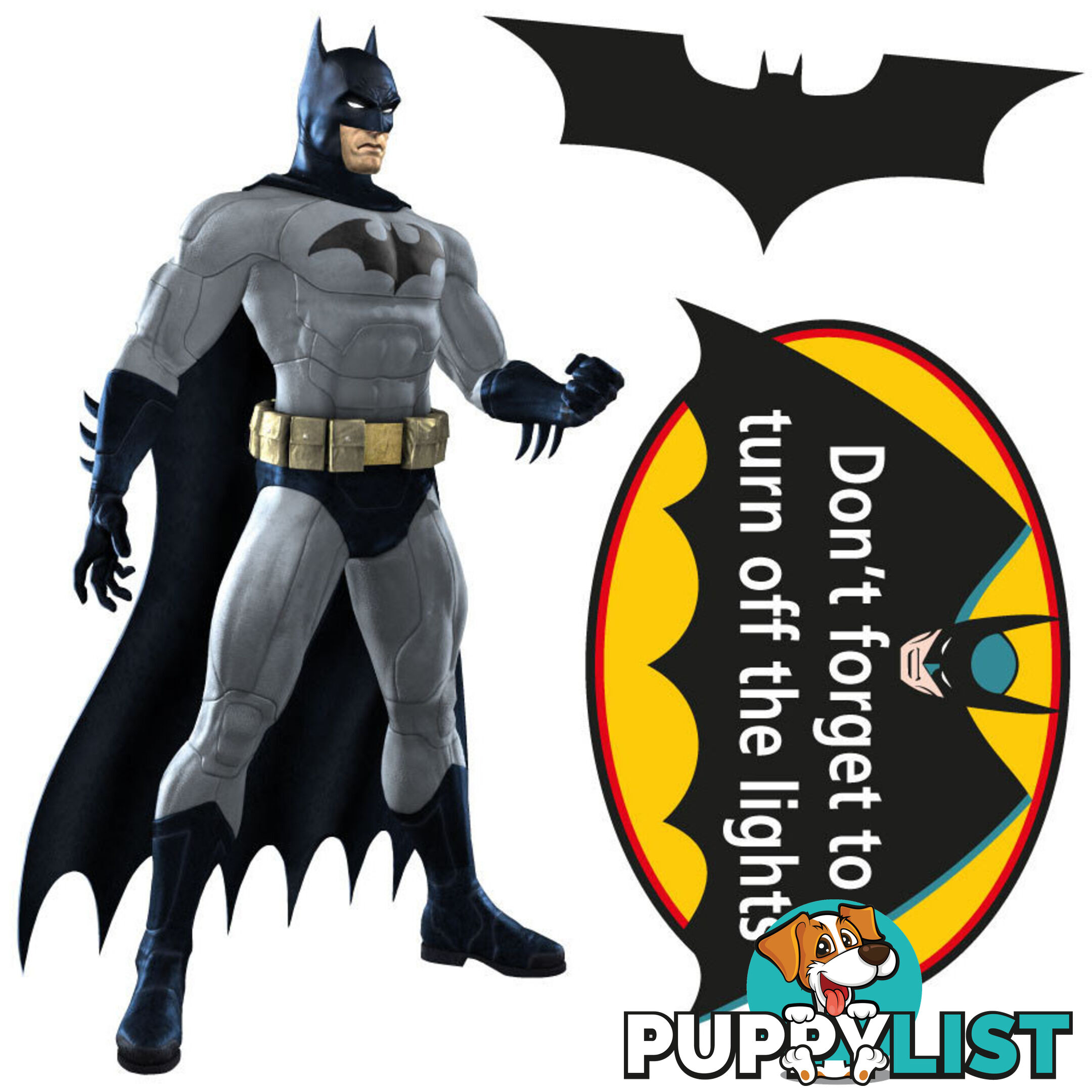 Batman Light Switch Sticker - Totally Movable and Reusable