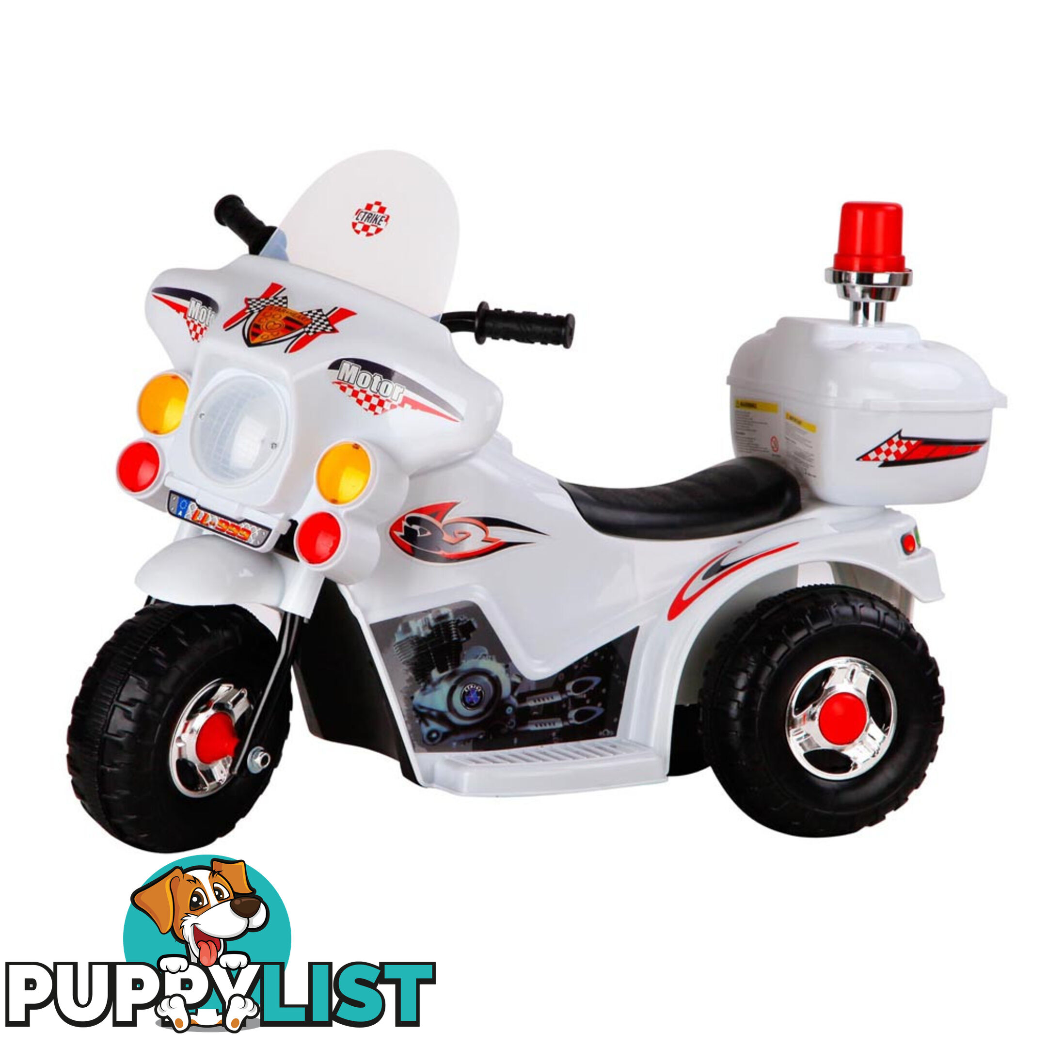 Kids Ride on Motorbike White