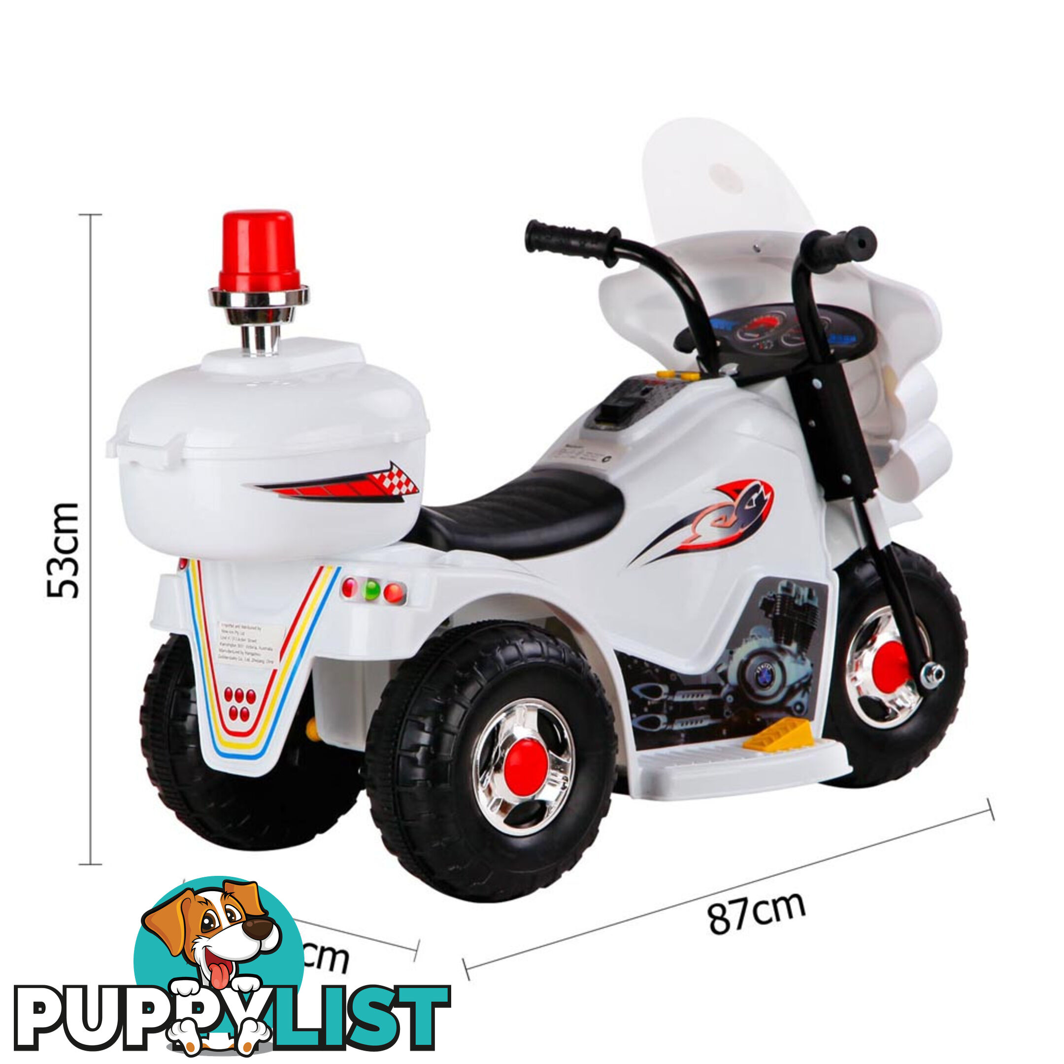 Kids Ride on Motorbike White