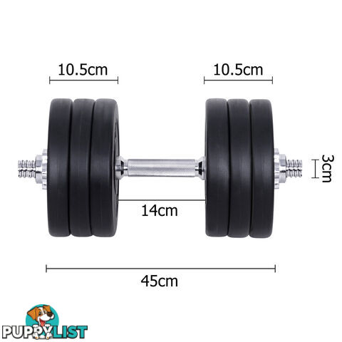 35kg Fitness Gym Exercise Dumbbell Set