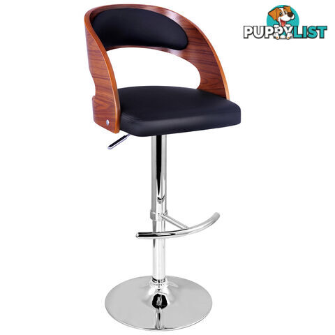 PU Leather Wooden Kitchen Bar Stool Padded Seat White