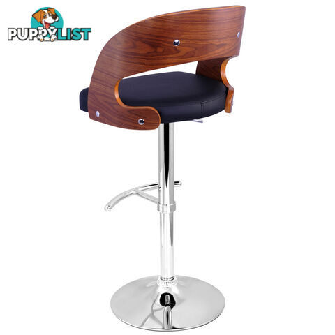 PU Leather Wooden Kitchen Bar Stool Padded Seat White