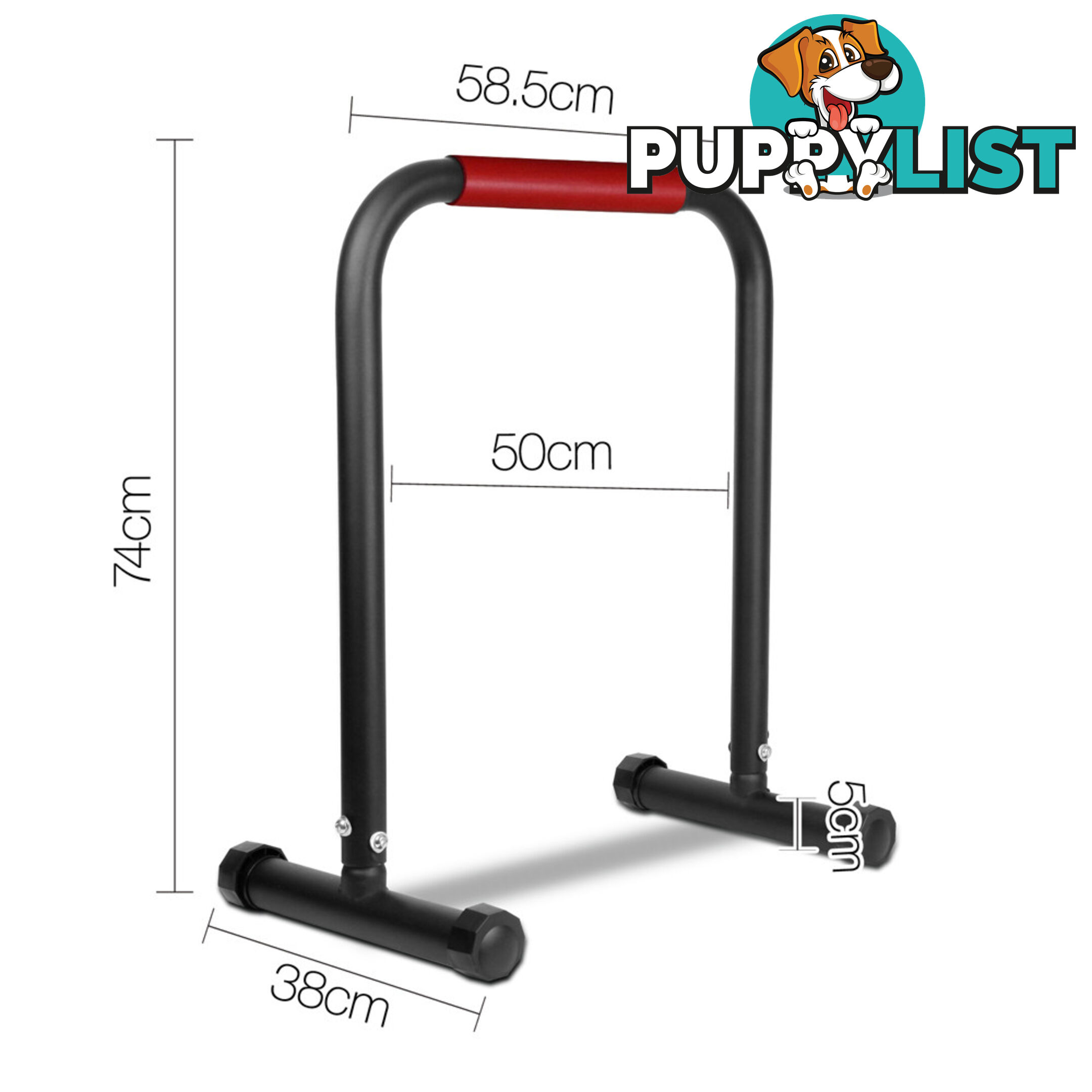 Fitness Chin Up Dip Parallel Bars Black